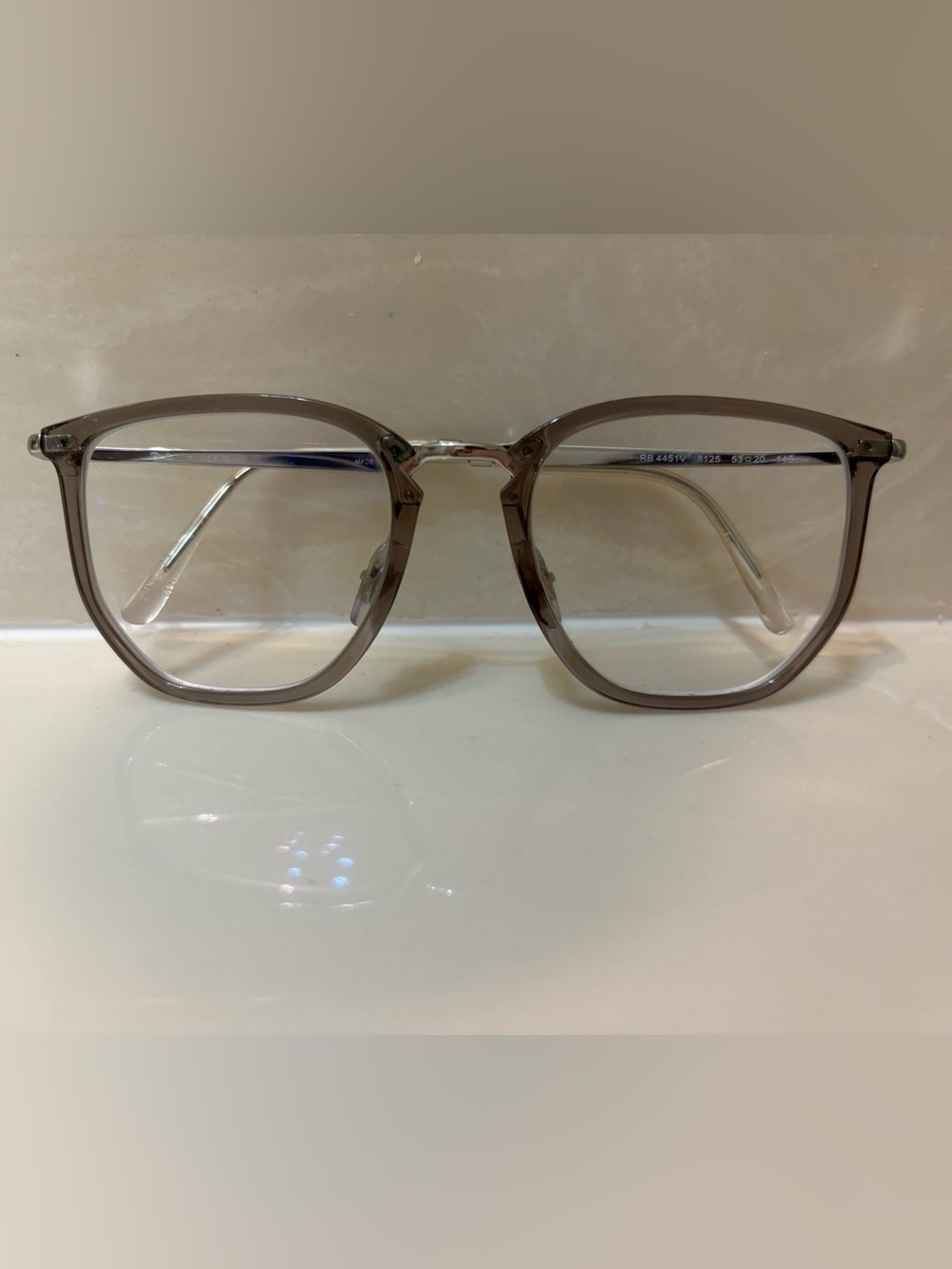 Ray-Ban RB4451V 8125 Transparent Gray Eyeglasses Frames Authentic